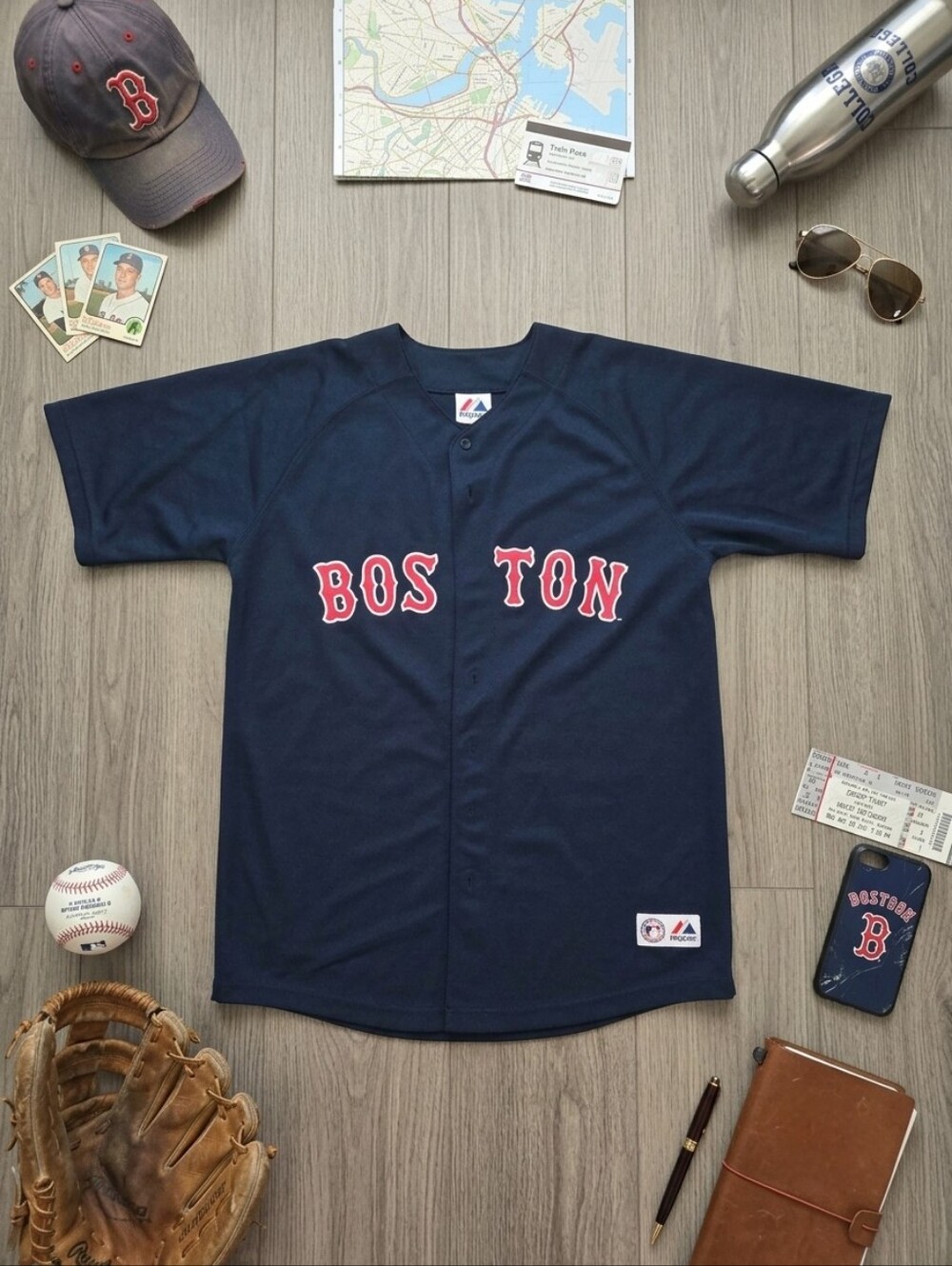 Majestic Boston Red Sox Adrian Gonzalez #28 MLB Jersey Navy Red Mens S Youth XL
